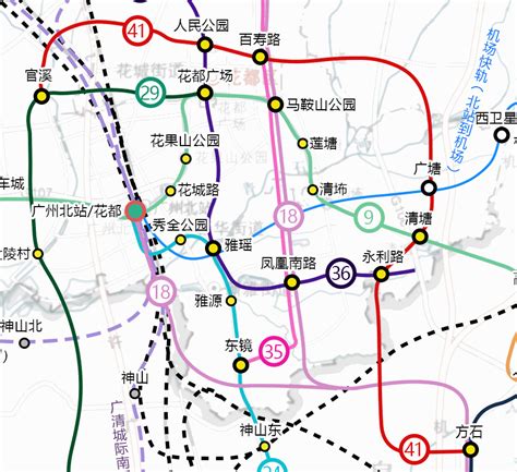 5年内花都新增7地铁！含广州18、24号线，半小时往返中心区