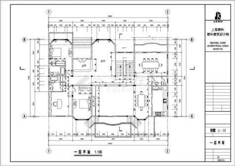 梅州市顺和花园小区700平米三层砖混结构独栋别墅建筑设计CAD图纸_独栋别墅_土木在线
