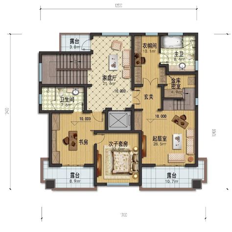 12x10米三层新农村建房设计图纸_漂亮实用三层小别墅设计图 - 轩鼎房屋图纸