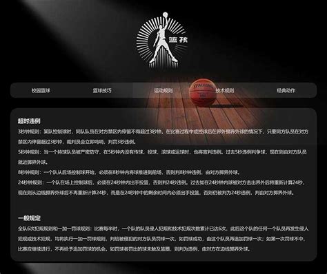 校园篮球网页设计作业成品 大学生运动体育网页制作 静态HTML网页作业模板 - STU网页作业