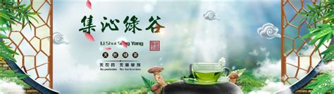 电商绿茶促销海报背景图片免费下载-千库网
