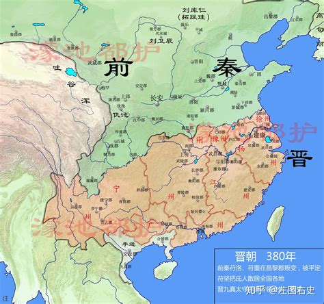 东晋十六国疆域变化图（380~395年） - 知乎