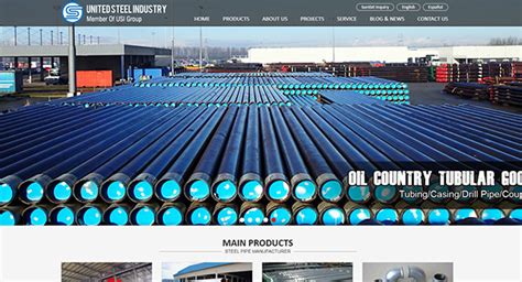 金属钢材企业网站模板免费下载 - 模板王