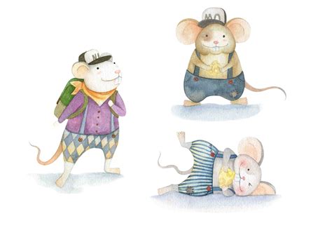 三只小老鼠|插画|儿童插画|33三三 - 原创作品 - 站酷 (ZCOOL)