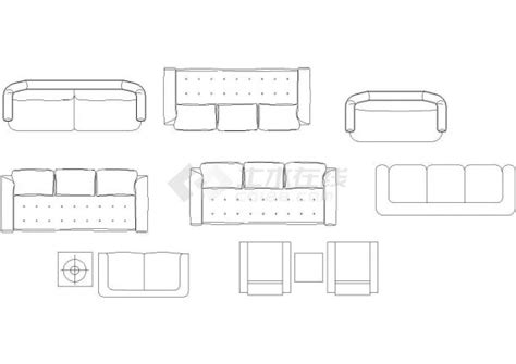 沙发平面图图片
