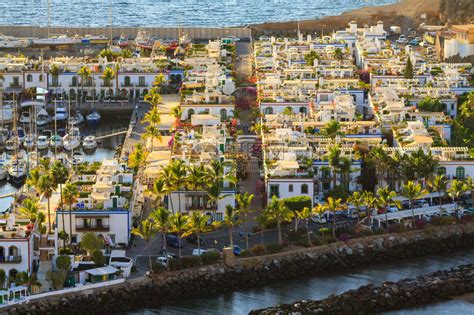 大加那利岛莫干港的鸟瞰图高清图片下载-正版图片505178399-摄图网