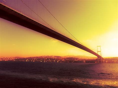 Wallpaper : sunlight, sunset, sea, sunrise, evening, morning, bridge ...