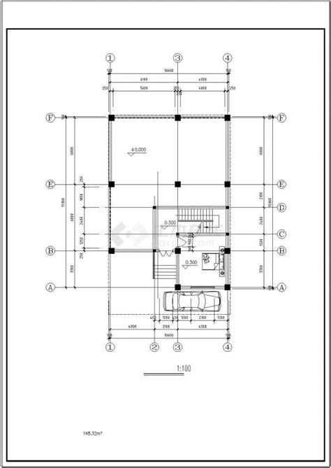 现代风格别墅建筑CAD平面图[原创]