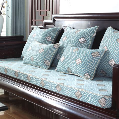 中式红木沙发坐垫高密度海绵垫轻奢风实木沙发垫四季通用简约现代_虎窝淘