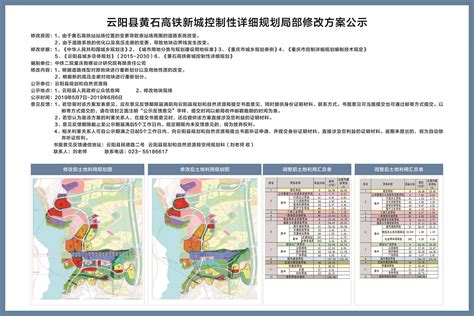 云阳县规划和自然资源局关于云阳县黄石高铁新城控制性详细规划方案公示