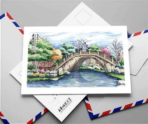 广州公园手绘明信片|纯艺术|钢笔画|孙幸阳 - 原创作品 - 站酷 (ZCOOL)