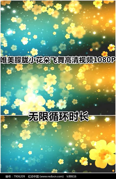 黄色小花朵花瓣漫天飞舞唯美循环视频图片_其它_编号7906209_红动中国