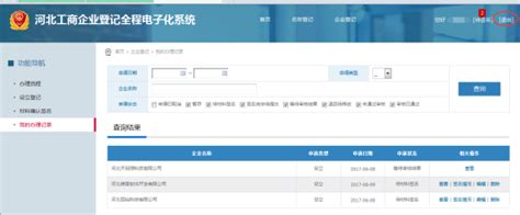 河北省工商企业登记全程电子化系统公司注册流程说明