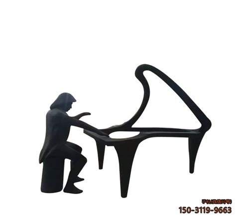 广场弹钢琴人物雕塑_厂家图片价格-玉海雕塑