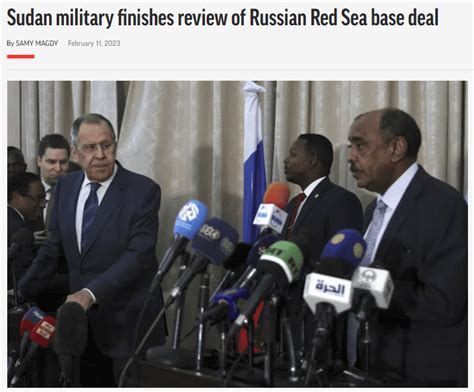 “苏丹已完成对俄罗斯部署海军基地协议的审查”