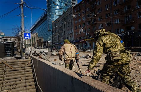 3月的乌克兰首都基辅 俄罗斯军队兵临城下