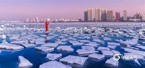 哈尔滨天气回暖 松花江“跑冰排”场面壮观-图片频道