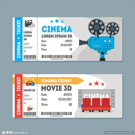 电影院电影票门票设计设计图__其他_广告设计_设计图库_昵图网nipic.com