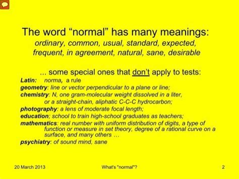 The word “normal” has