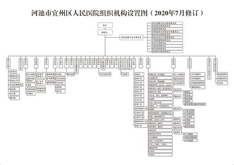 河池市宜州区人民医院组织机构设置图（2020年7月修订） - 院务公开 - 宜州区人民医院 - 河池市宜州区人民医院