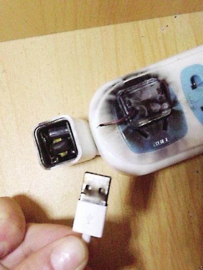 iPhone5原装充电器突然爆炸 售后称原因有待鉴定_电池网