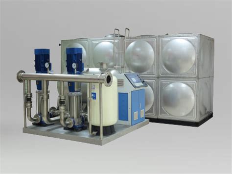 无负压供水设备不锈钢材质小区二次加压泵房-环保在线