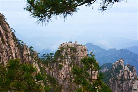 黄山奇石猴子观海图片