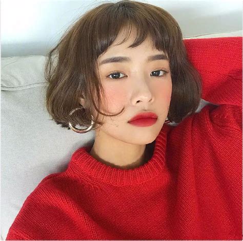 短刘海发型图片