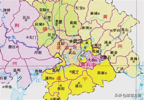 湖北黄冈地图图片