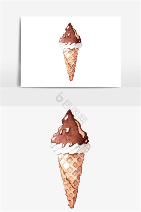 甜筒圣代雪糕插画素材图片免费下载-千库网