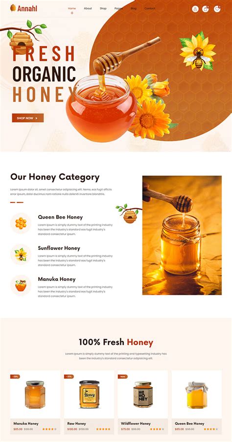 蜂蜜网站源码，自适应野生蜂蜜销售平台-17素材网