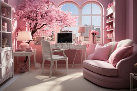 芭比控的粉色公寓_混搭公寓装修效果图_八六装饰网装修效果图库(86zsw.com)