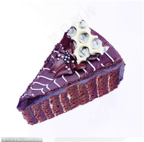 三角形的巧克力慕斯蛋糕 - 菜鸟图库