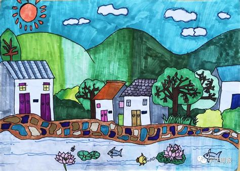 家乡的发展绘画,关于家乡发展变化的画_大山谷图库
