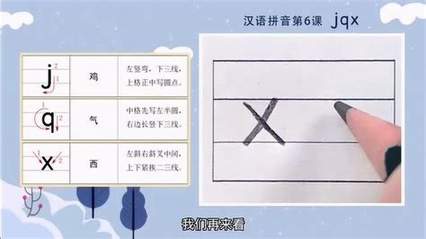 汉语拼音标准写法：声母x的写法