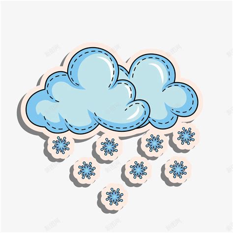 蓝色云朵下雪装饰矢量图png图片免费下载-素材7QxVWeeWa-新图网
