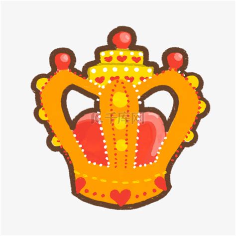 手绘女皇的皇冠插画素材图片免费下载-千库网