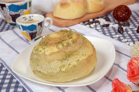 【高颜值的抹茶双色奶油面包（水合法）的做法步骤图】程程小厨_下厨房