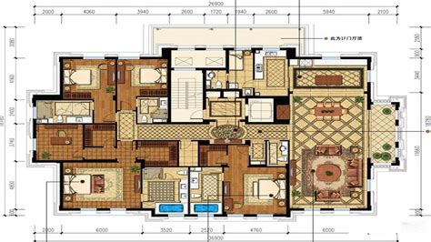 200平大平层户型图,单层200平米房屋图,五室豪华户型图_大山谷图库