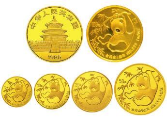 1985年熊猫金币套装-85年熊猫金币-1985年熊猫金纪念币套装 - 点购收藏网