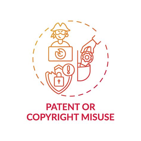 Patent and copyright misuse concept icon 2283597 Vector Art at Vecteezy