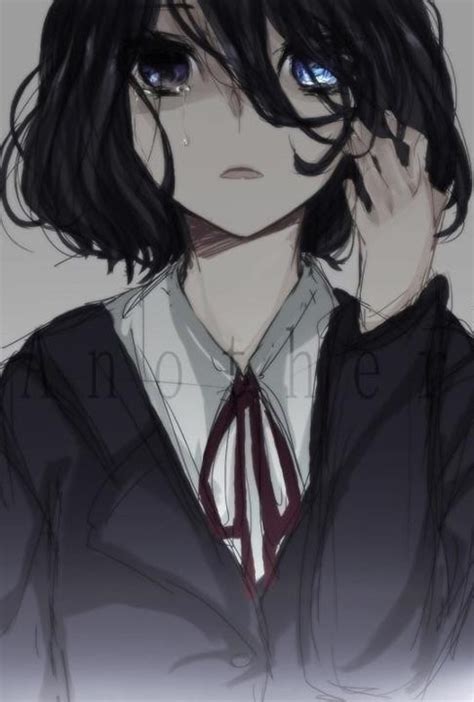 二次元绝望哭泣图片