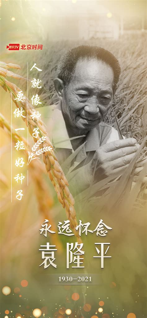 纪念日 | 袁隆平：人就像种子，要做一粒好种子！_北京时间
