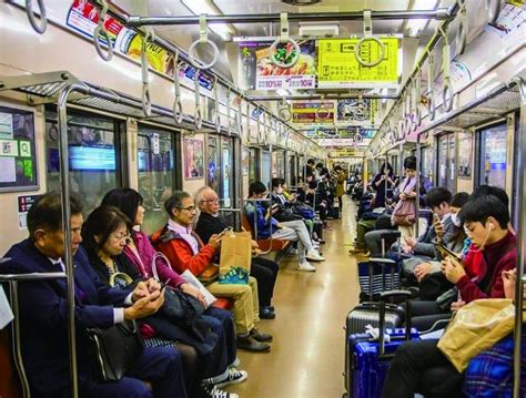 地铁,拥挤的,日本人,里面,火车正版图片素材