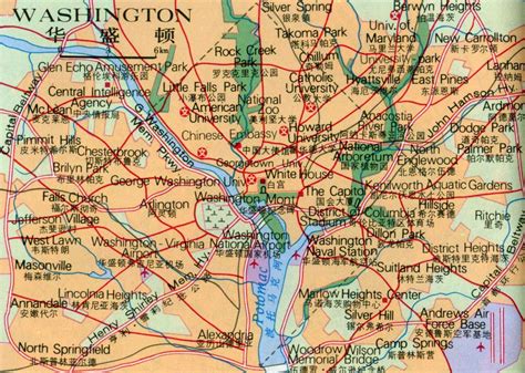 美国华盛顿特区地图,美,美州_大山谷图库