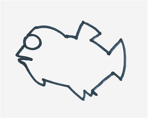 怎么画鱼简单又漂亮 鱼简笔画画法_简笔画_PS家园网