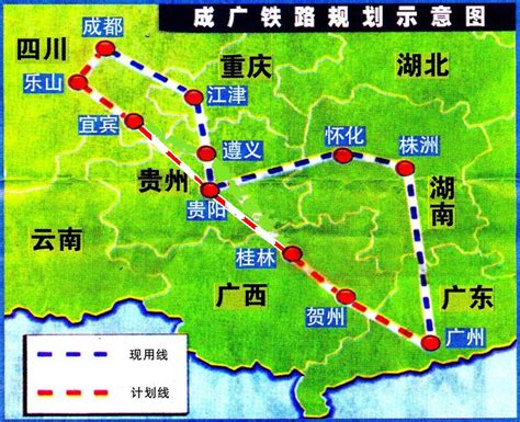贵广高铁线路图及站点分布【铁友网】 贵广高铁线路图地图 - 追寻网