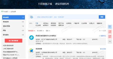 杭州市数据开放平台使用指南