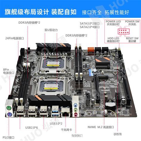 全新X79-F1电脑主板2011针志强E5 V2四插槽DDR3带M.2接口USB2.0-阿里巴巴