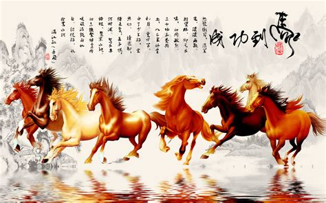 A013957-1357中式风韵-动物-马 - 壁画_米亚壁画_精品壁画-中国壁画网